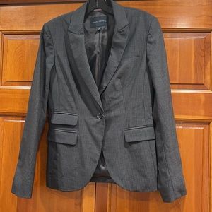 Gorgeous charcoal gray pinstripe suit blazer